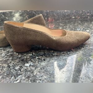 Vintage Roberto Vianni for Neiman Marcus Brown Texture Low Heeled Pumps Size 8.5